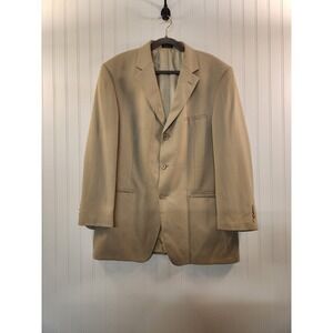 Joseph & Feiss Men's Beige 100% Silk Sport Coat Size 43 Reg Modern Classic